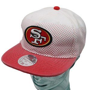 San Francisco 49ers Mitchell & Ness Snapback Hat Red White Vintage Collection